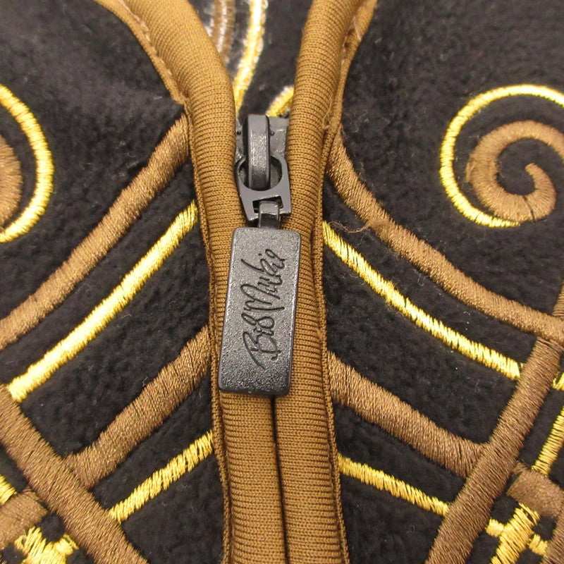 BOB MACKIE ボブマッキー OVERSIZED EMBROIDERY FLEECE JACKET 年式:90s その他トップス ブラック サイズ：L【姫路東店】