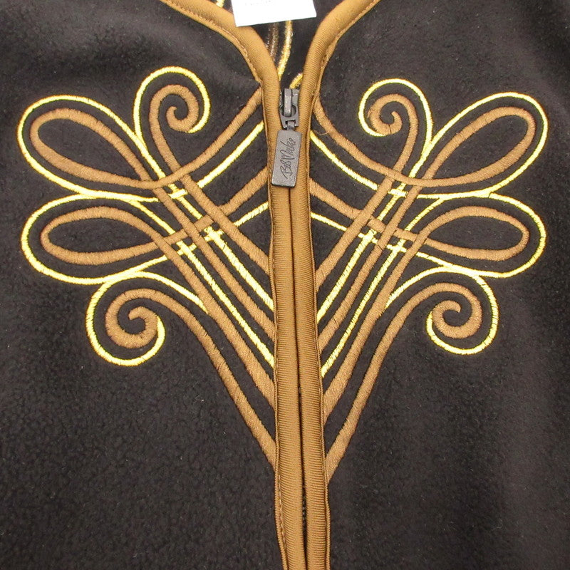 BOB MACKIE ボブマッキー OVERSIZED EMBROIDERY FLEECE JACKET 年式:90s その他トップス ブラック サイズ：L【姫路東店】