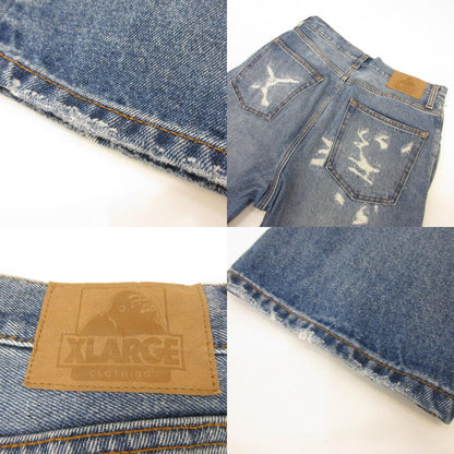 X-LARGE | エクストララージ CRASH DENIM PANTS デニムパンツ 101223031012 クラッシュ加工 ブルー