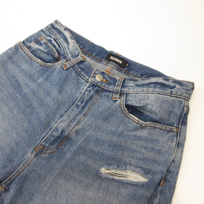 X-LARGE | エクストララージ CRASH DENIM PANTS デニムパンツ 101223031012 クラッシュ加工 ブルー