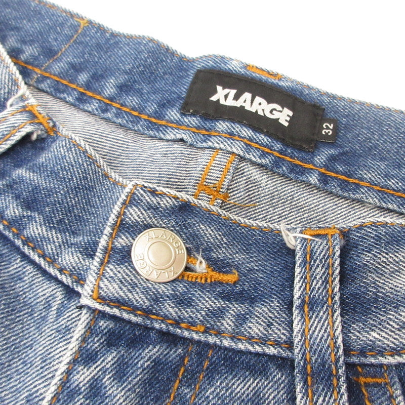 X-LARGE | エクストララージ CRASH DENIM PANTS デニムパンツ 101223031012 クラッシュ加工 ブルー
