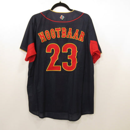 【中古】Mizuno | ミズノ 2023 WBC ヌードバー 半袖シャツ 12JCAU9230 ネイビー サイズ：L