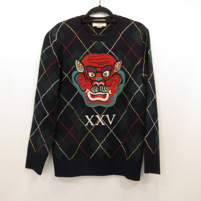 GUCCI | グッチ アーガイルチェック柄ウールニット セーター 474333 国内正規品 サイズ：XS【姫路東店】