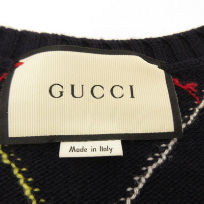 GUCCI | グッチ アーガイルチェック柄ウールニット セーター 474333 国内正規品 サイズ：XS【姫路東店】