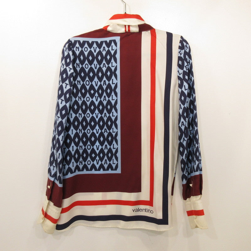 【中古】Valentino | ヴァレンチノ スカーフマルチパターンシルクシャツ 長袖シャツ WB3AB2N26JG サイズ：38