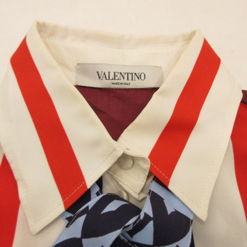 【中古】Valentino | ヴァレンチノ スカーフマルチパターンシルクシャツ 長袖シャツ WB3AB2N26JG サイズ：38
