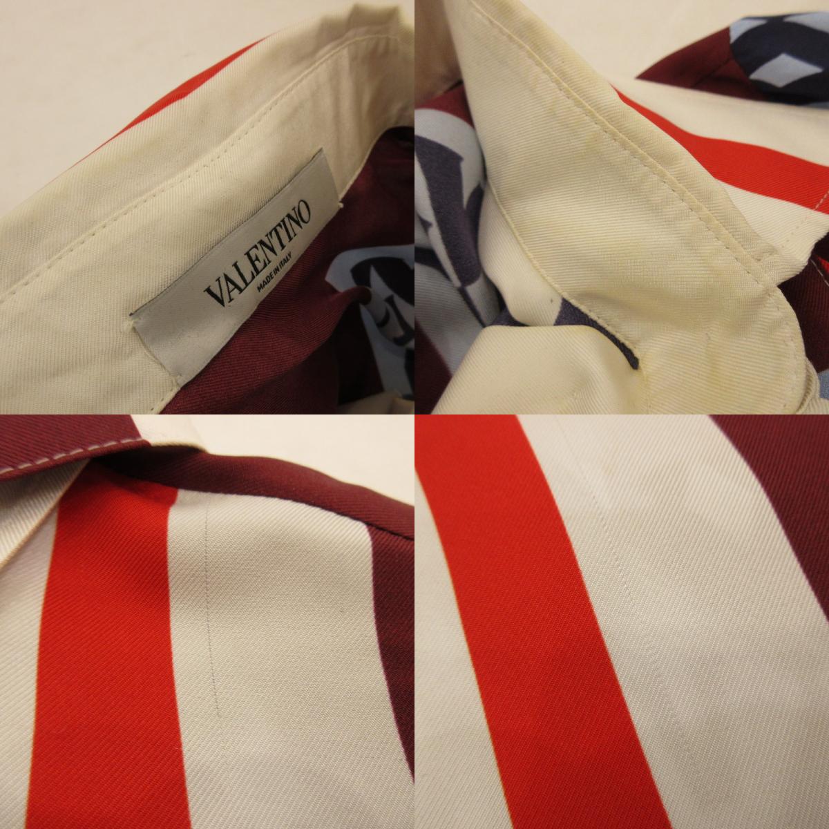 【中古】Valentino | ヴァレンチノ スカーフマルチパターンシルクシャツ 長袖シャツ WB3AB2N26JG サイズ：38