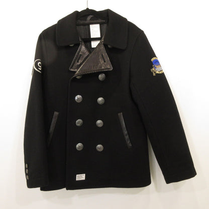 【中古】W)TAPS | ダブルタップス BLACK WATCH ピーコート 2008/2ND SPDT-JK-M02 ブラック