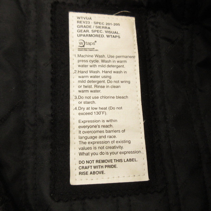 【中古】W)TAPS | ダブルタップス BLACK WATCH ピーコート 2008/2ND SPDT-JK-M02 ブラック