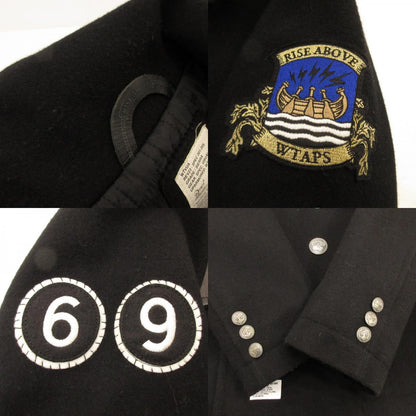 【中古】W)TAPS | ダブルタップス BLACK WATCH ピーコート 2008/2ND SPDT-JK-M02 ブラック