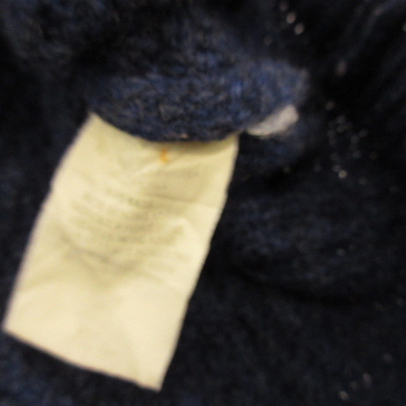 【中古】WOOLRICH | ウールリッチ ニット 年式:80s 香港製 ネイビー サイズ：L