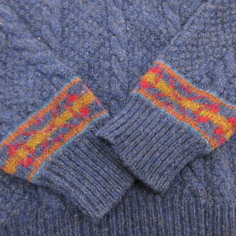 【中古】WOOLRICH | ウールリッチ ニット 年式:80s 香港製 ネイビー サイズ：L