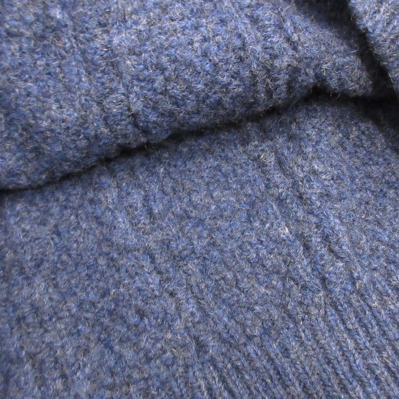 【中古】WOOLRICH | ウールリッチ ニット 年式:80s 香港製 ネイビー サイズ：L