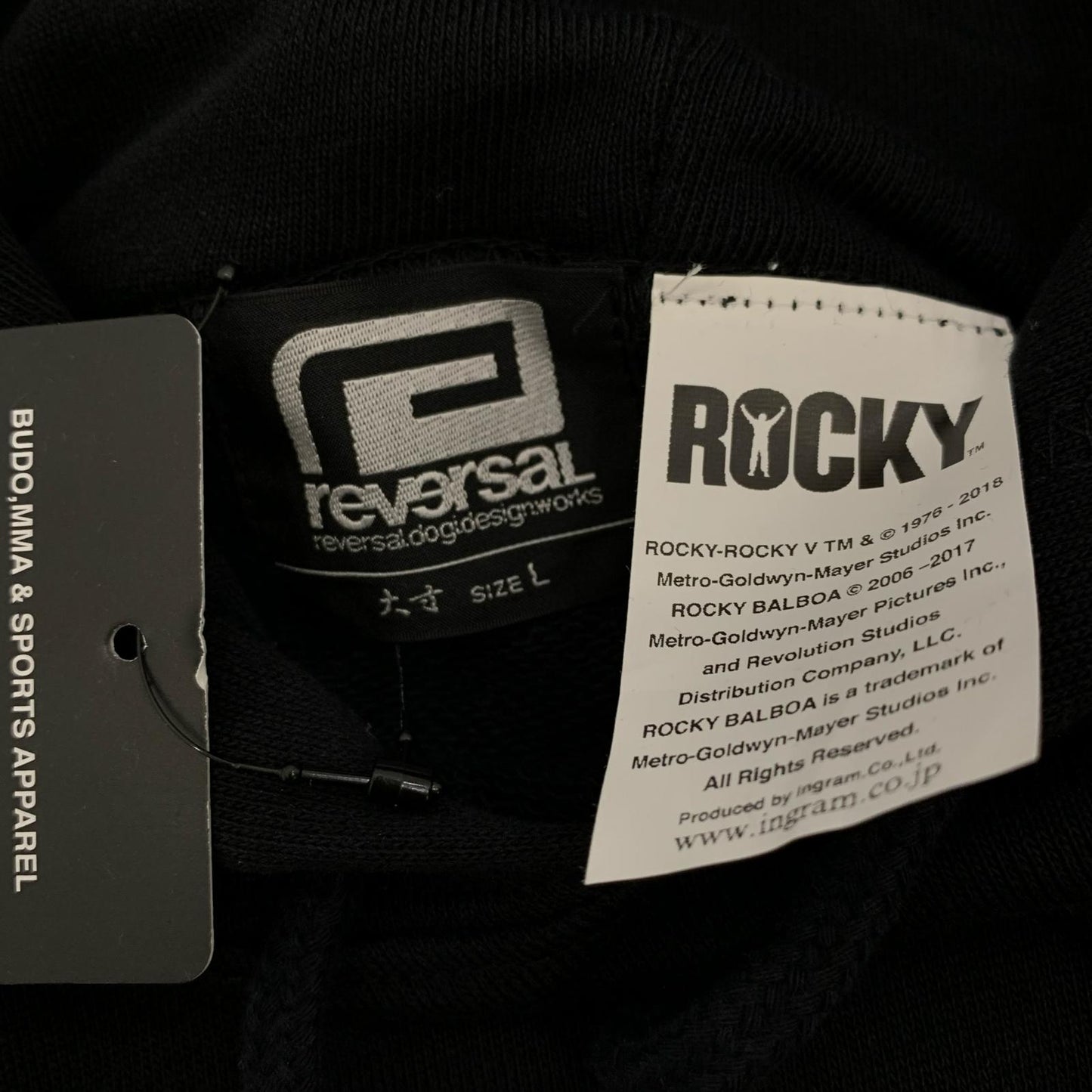 Used] reversal | CLUBBER LANG PORTRAIT SWEAT PARKA rvrocky010 Black Size: L