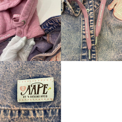 AAPE BY A BATHING APE | エーエイプバイアベイシングエイプ DENIM HOODIE SHIRT その他トップス AAPSTW8508XAN ピンク サイズ：XXS【姫路東店】
