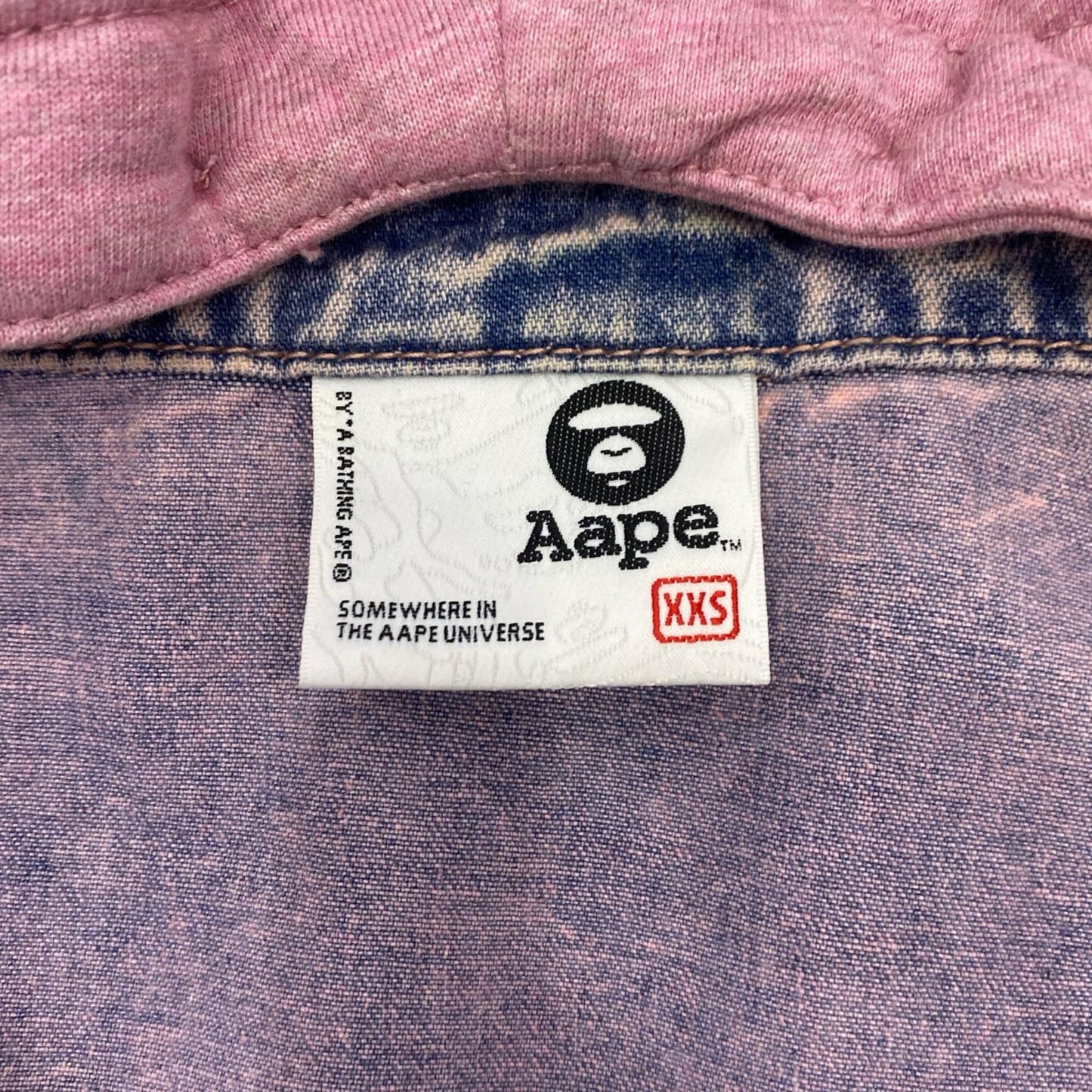 AAPE BY A BATHING APE | エーエイプバイアベイシングエイプ DENIM HOODIE SHIRT その他トップス AAPSTW8508XAN ピンク サイズ：XXS【姫路東店】