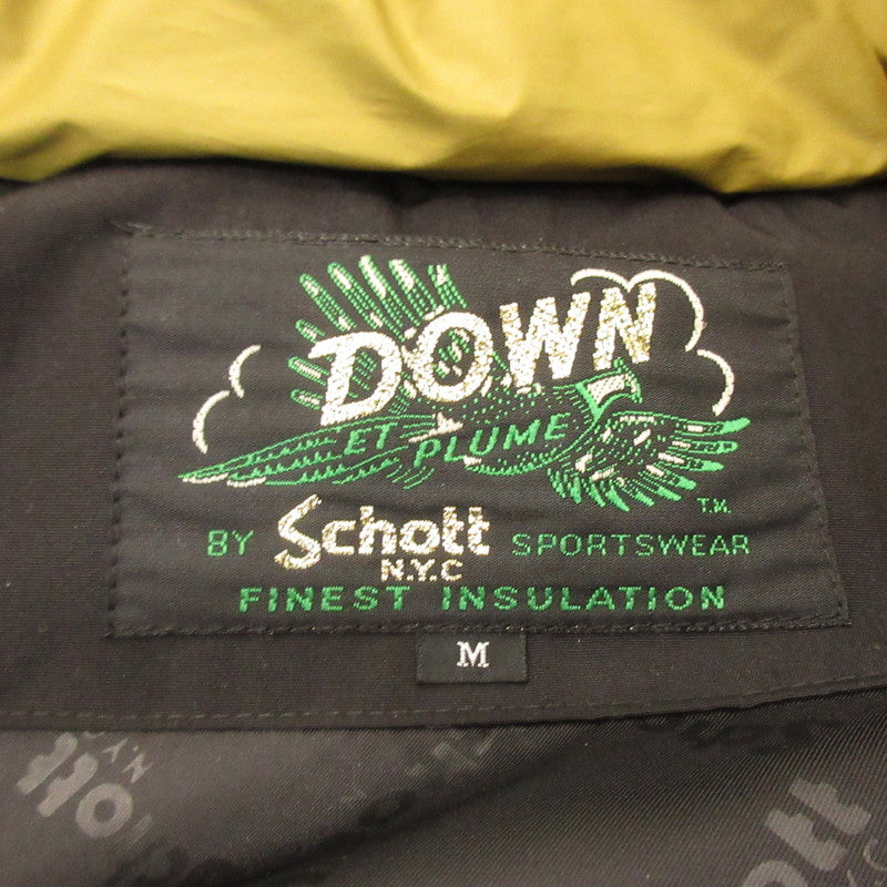 schott | ショット LATHER COMBI DOWN VEST Down Vest 3102057 Khaki Size: M