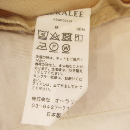 AURALEE | オーラリー フィンクスチノワイドタックパンツ チノパンツ A9AP02CN ベージュ サイズ：1