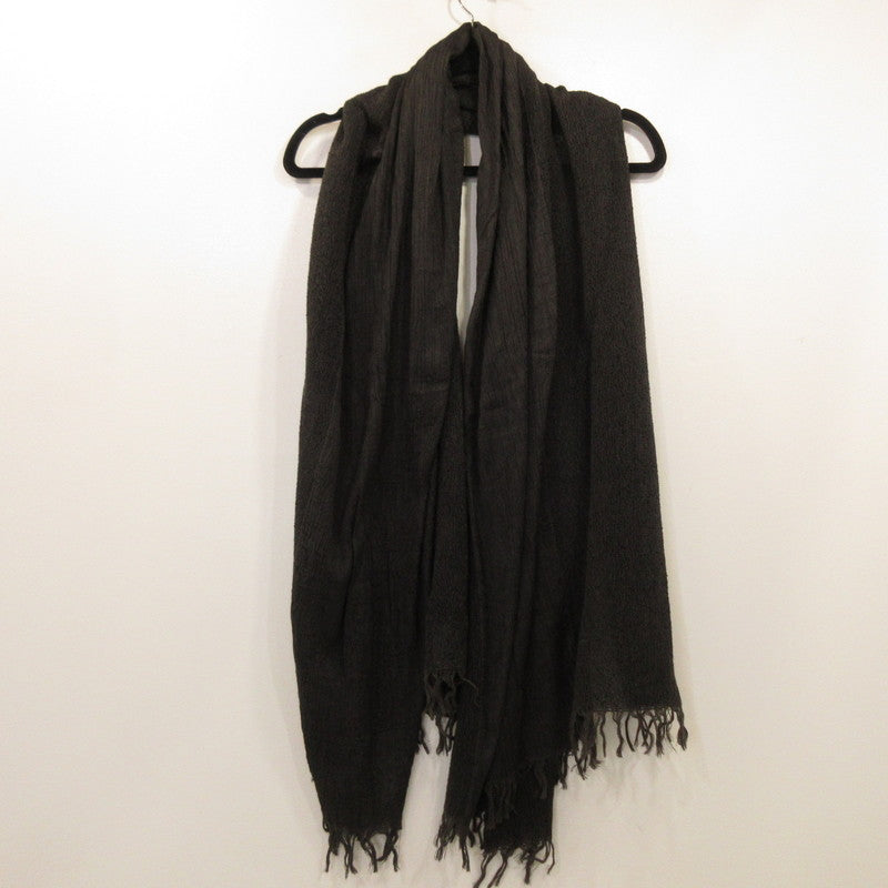 【中古】ISSEY MIYAKE MEN | イッセイミヤケ メン カシミヤ混 マフラー ME93-AD007 リボン織 ブラック