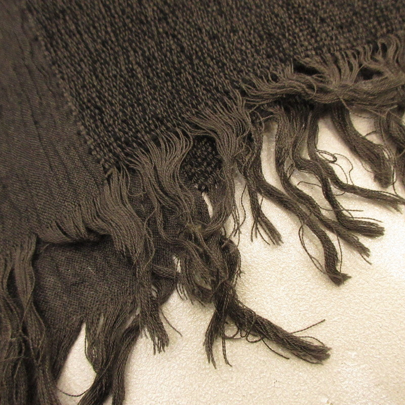 【中古】ISSEY MIYAKE MEN | イッセイミヤケ メン カシミヤ混 マフラー ME93-AD007 リボン織 ブラック