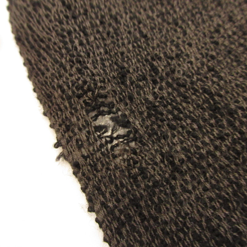 【中古】ISSEY MIYAKE MEN | イッセイミヤケ メン カシミヤ混 マフラー ME93-AD007 リボン織 ブラック