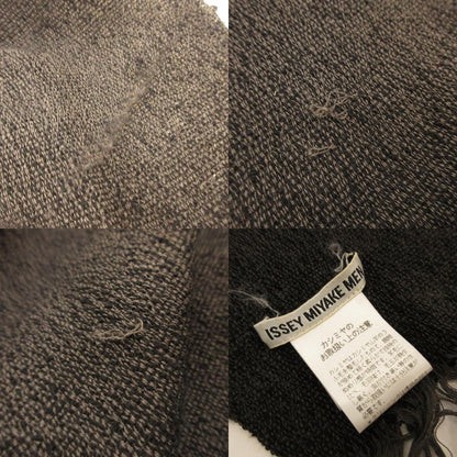 【中古】ISSEY MIYAKE MEN | イッセイミヤケ メン カシミヤ混 マフラー ME93-AD007 リボン織 ブラック