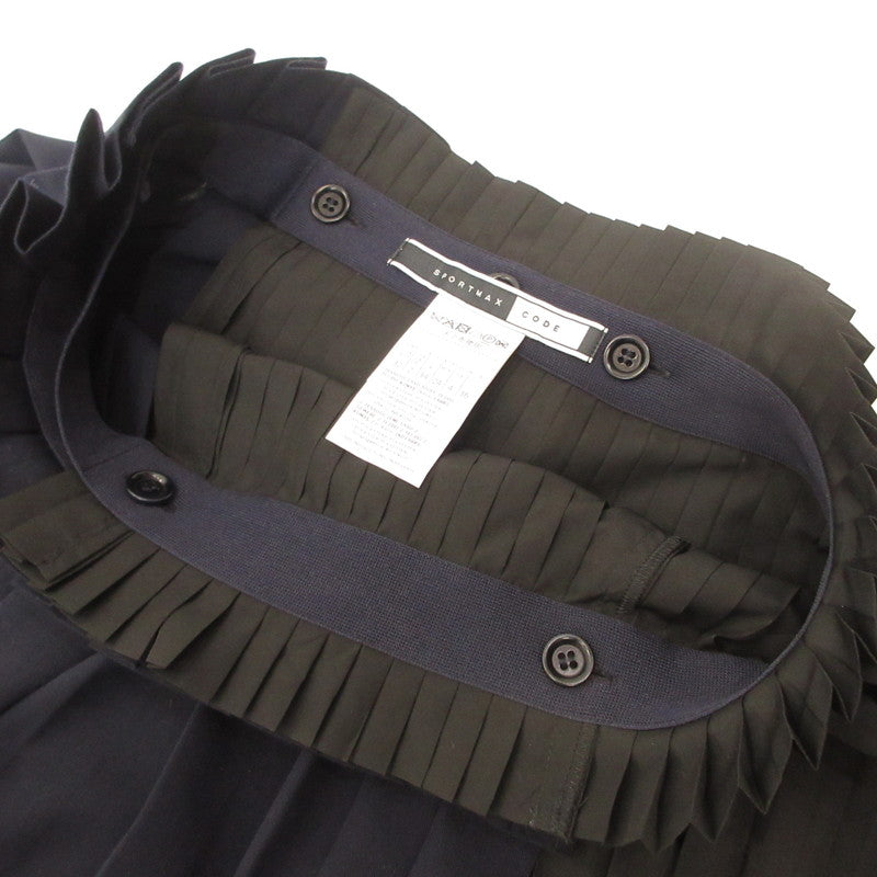 MAX MARA | マックスマーラ プリーツスカート スカート 710602866 SPORTMAX CODE ネイビー サイズ：36