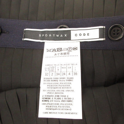 MAX MARA | マックスマーラ プリーツスカート スカート 710602866 SPORTMAX CODE ネイビー サイズ：36