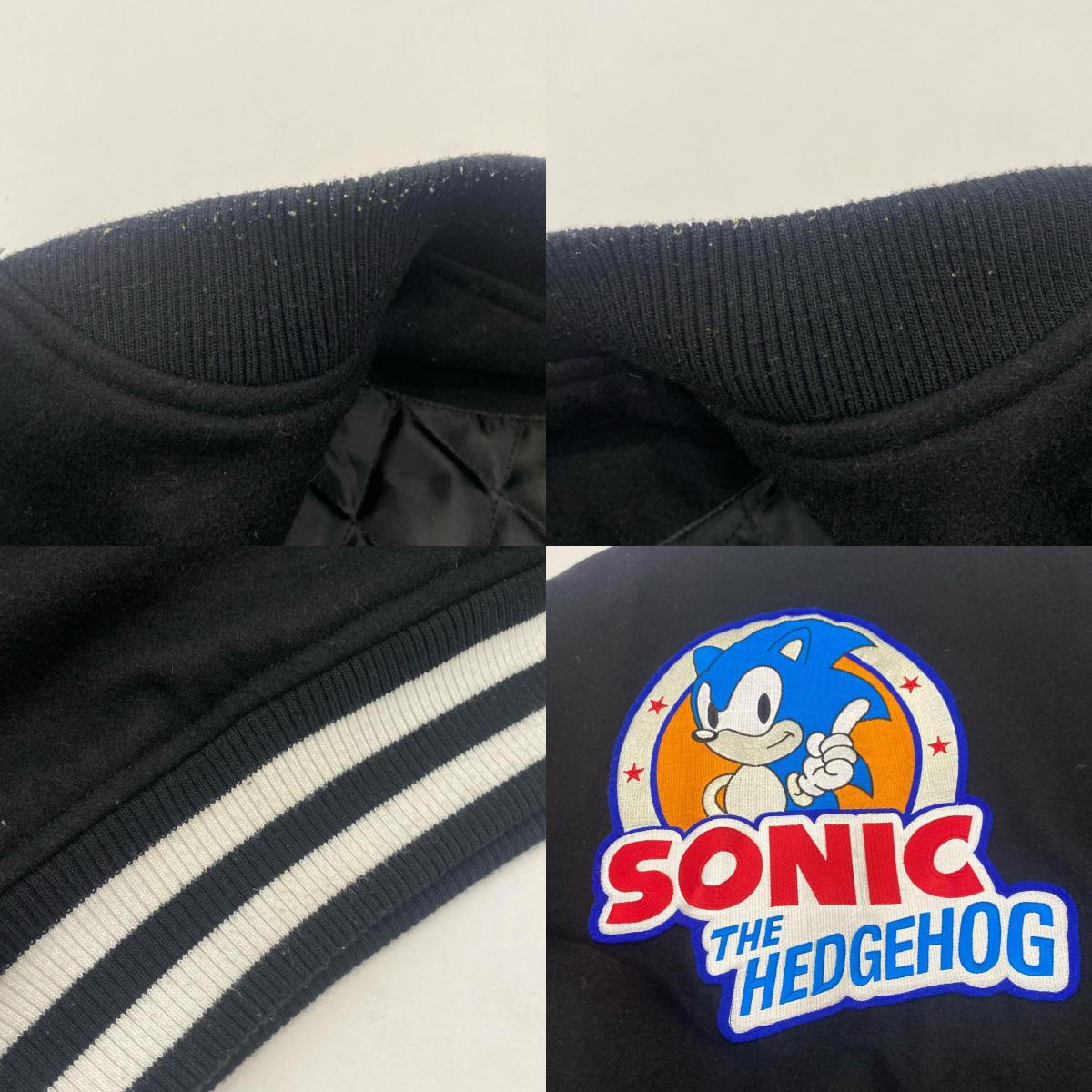 X-LARGE | エクストララージ SONIC THE HEDGEHOG スタジャン 01184518 ブラック サイズ：L【姫路東店】