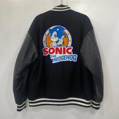 X-LARGE | エクストララージ SONIC THE HEDGEHOG スタジャン 01184518 ブラック サイズ：L【姫路東店】