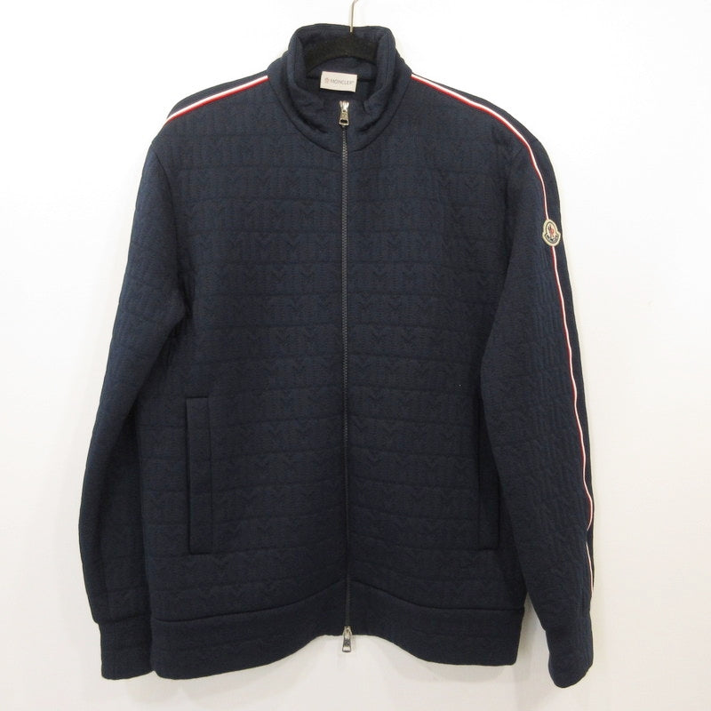 MONCLER | モンクレール MAGLIA APERTA CON ZIP ジャージ J10918G00016 国内正規品 ネイビー サイズ：S