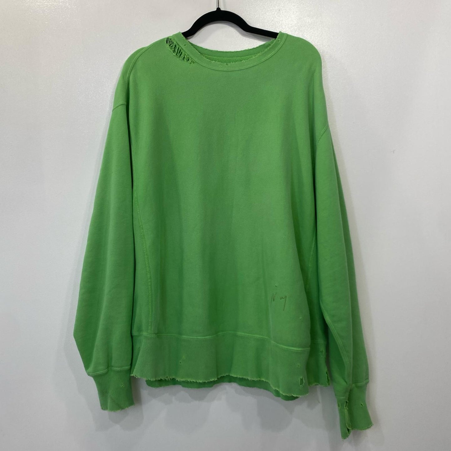 DYED DAMEGE SWEAT SHIRT スウェット ANC-CT14 ライトグリーン サイズ：2【姫路東店】