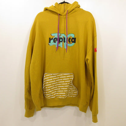 Used Logo Hoodie Replica ZERO Hoodie Yellow Size: XL
