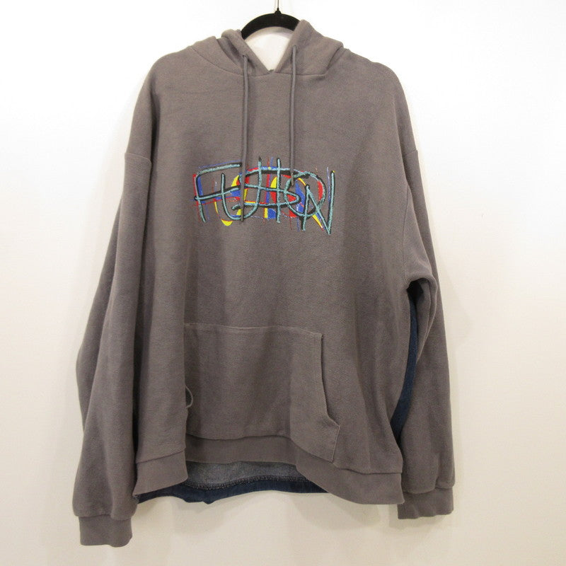 Used] Logo Hoodie FUSION Parka Gray Size: XL