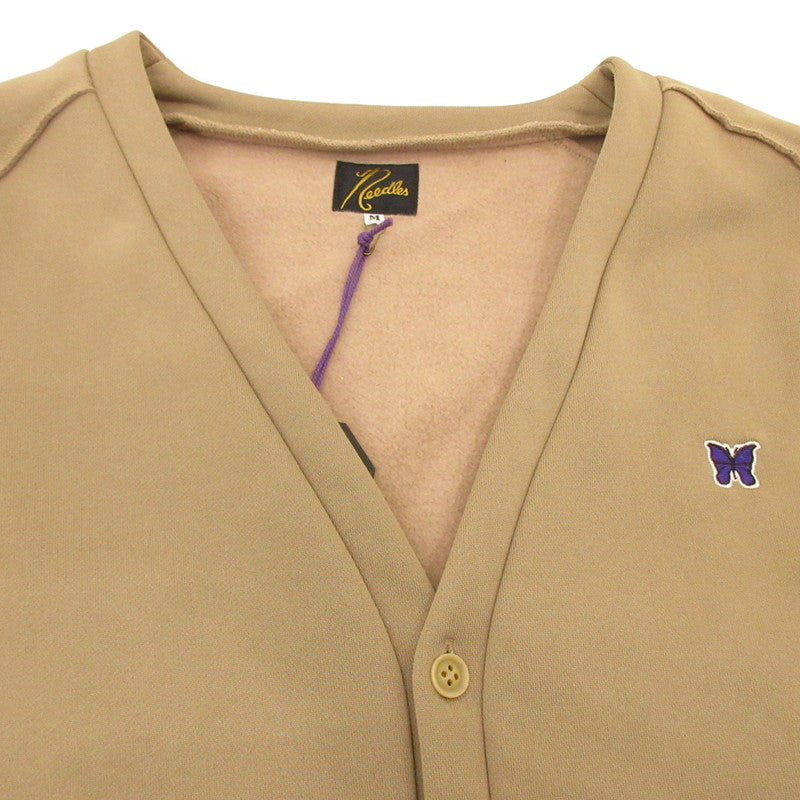 Used: Needles | Needles V Neck Cardigan - PE/C Lined Fleece Cardigan LQ249 Beige Size: M