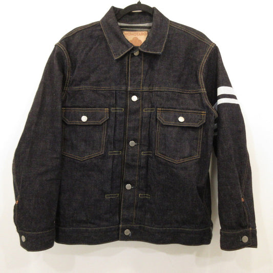 【中古】桃太郎ジーンズ | モモタロウジーンズ #002 CLASSIC DENIM JACKET 15.7oz デニム MMGJ01025A ネイビー サイズ：M