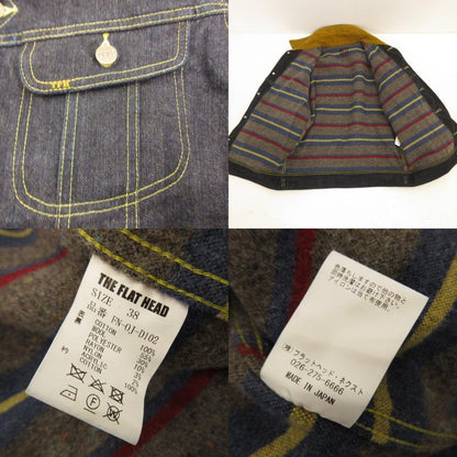 [Used] THE FLAT HEAD | The Flat Head 14.5oz Left-Hand Twill Zimbabwean Cotton Denim Blanket Denim FN-OJ-D102 Navy Size: 38