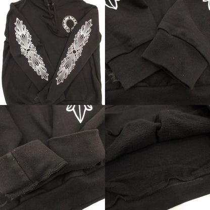 Used CHROME HEARTS | Horse Shoe Floral Pullover Hoodie, domestic genuine product, black, size: L