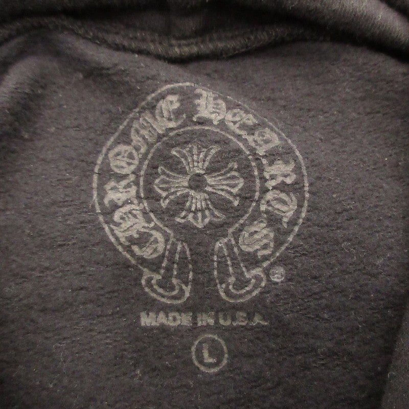 Used CHROME HEARTS | Horse Shoe Floral Pullover Hoodie, domestic genuine product, black, size: L