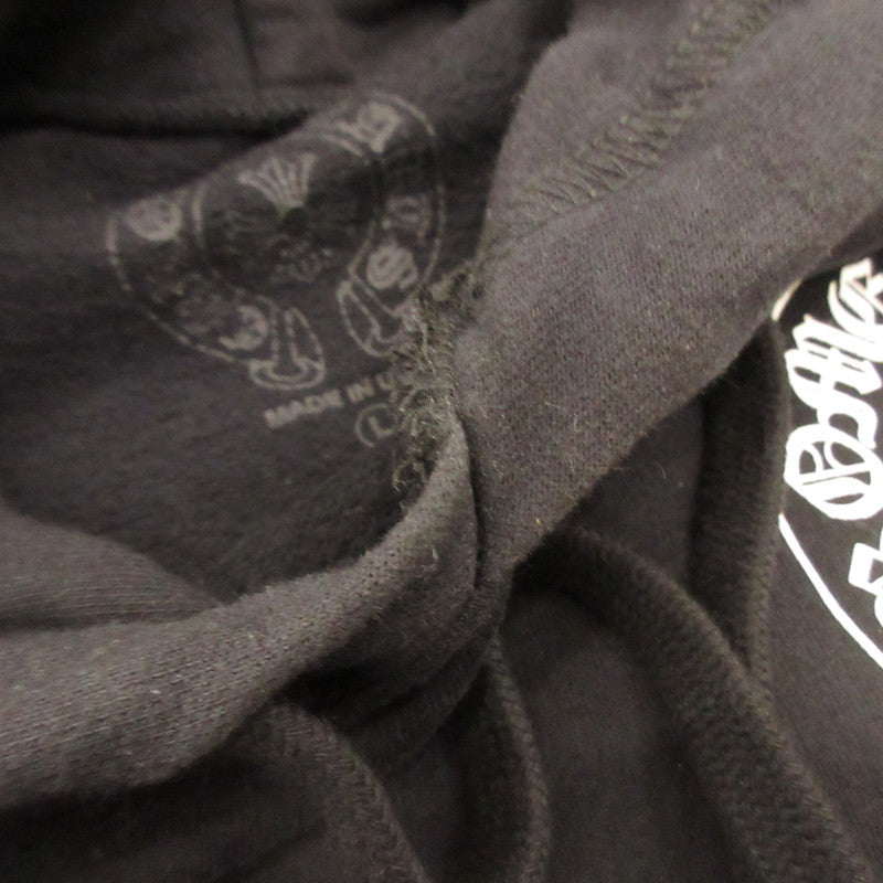 Used CHROME HEARTS | Horse Shoe Floral Pullover Hoodie, domestic genuine product, black, size: L