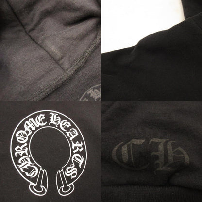 Used CHROME HEARTS | Horse Shoe Floral Pullover Hoodie, domestic genuine product, black, size: L