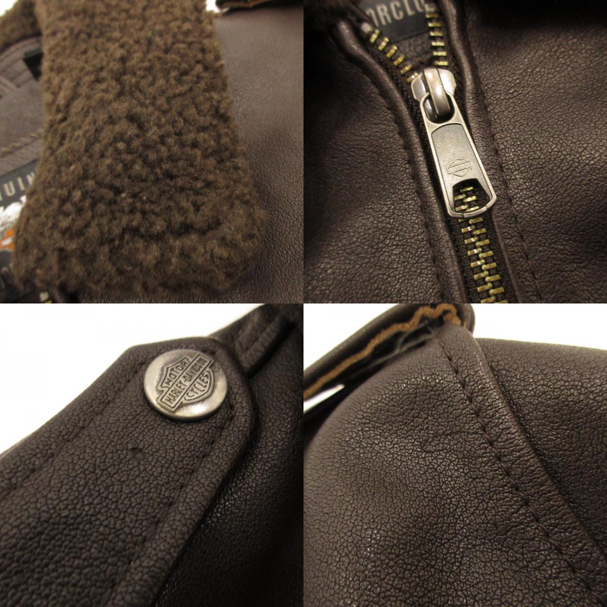 [Used] HARLEY-DAVIDSON | Harley-Davidson Sherpa Collar Leather Jacket Leather 97015-22VM Brown Size: S