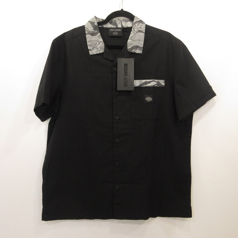 HARLEY-DAVIDSON | ハーレーダビットソン Shirt-Woven- Black 半袖シャツ 96070-24VM ブラック サイズ：L