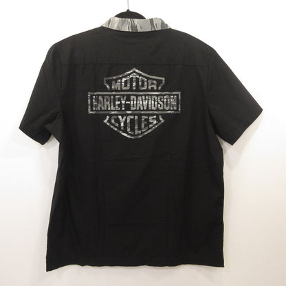 HARLEY-DAVIDSON | ハーレーダビットソン Shirt-Woven- Black 半袖シャツ 96070-24VM ブラック サイズ：L