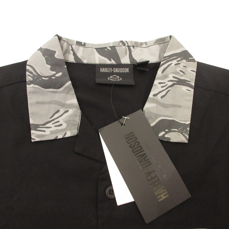 HARLEY-DAVIDSON | ハーレーダビットソン Shirt-Woven- Black 半袖シャツ 96070-24VM ブラック サイズ：L