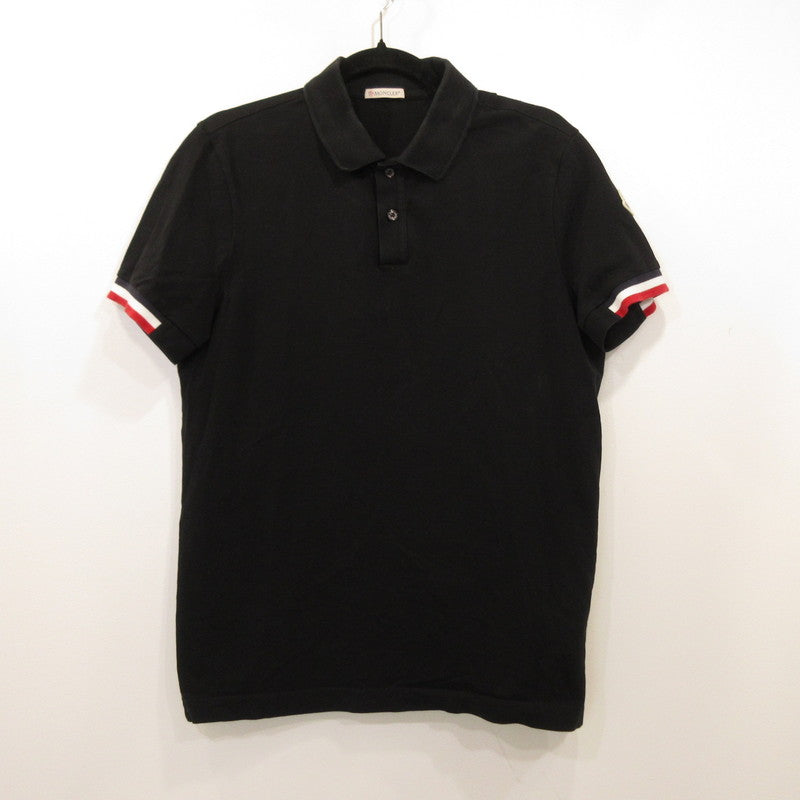 [Used] MONCLER | Moncler SS POLO Polo Shirt 8A00023 Authentic Black Size: S