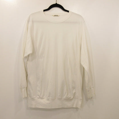 【中古】AURALEE | オーラリー ELASTIC HIGH GAUGE SWEAT P/O 長袖Ｔシャツ A23SP01NU ホワイト サイズ：3