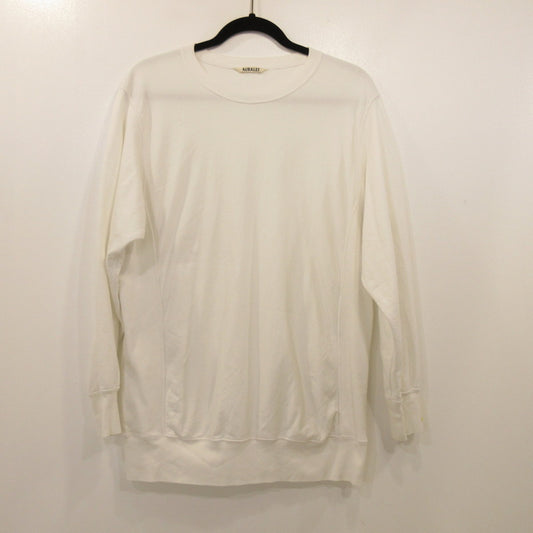 【中古】AURALEE | オーラリー ELASTIC HIGH GAUGE SWEAT P/O 長袖Ｔシャツ A23SP01NU ホワイト サイズ：3