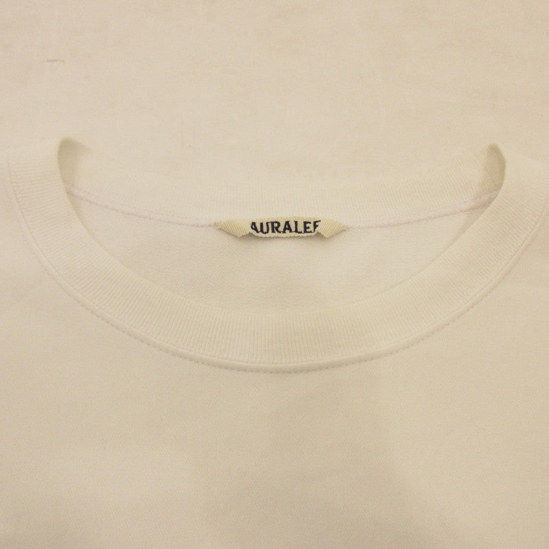 【中古】AURALEE | オーラリー ELASTIC HIGH GAUGE SWEAT P/O 長袖Ｔシャツ A23SP01NU ホワイト サイズ：3