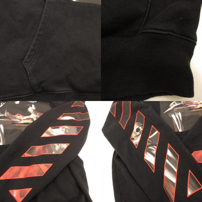 [Used] OFF-WHITE | Off-White Caravaggio Over Hoodie Parka OMBB037R21FLE002 Japan domestic official product, Black, Size: L